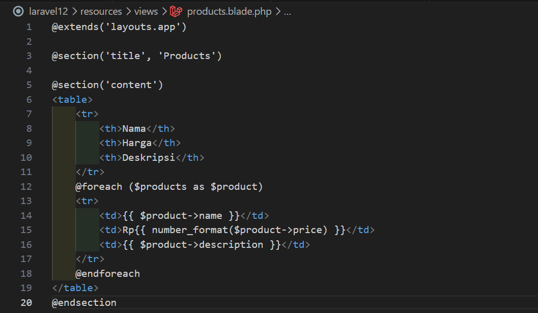 Isi file products.blade.php
